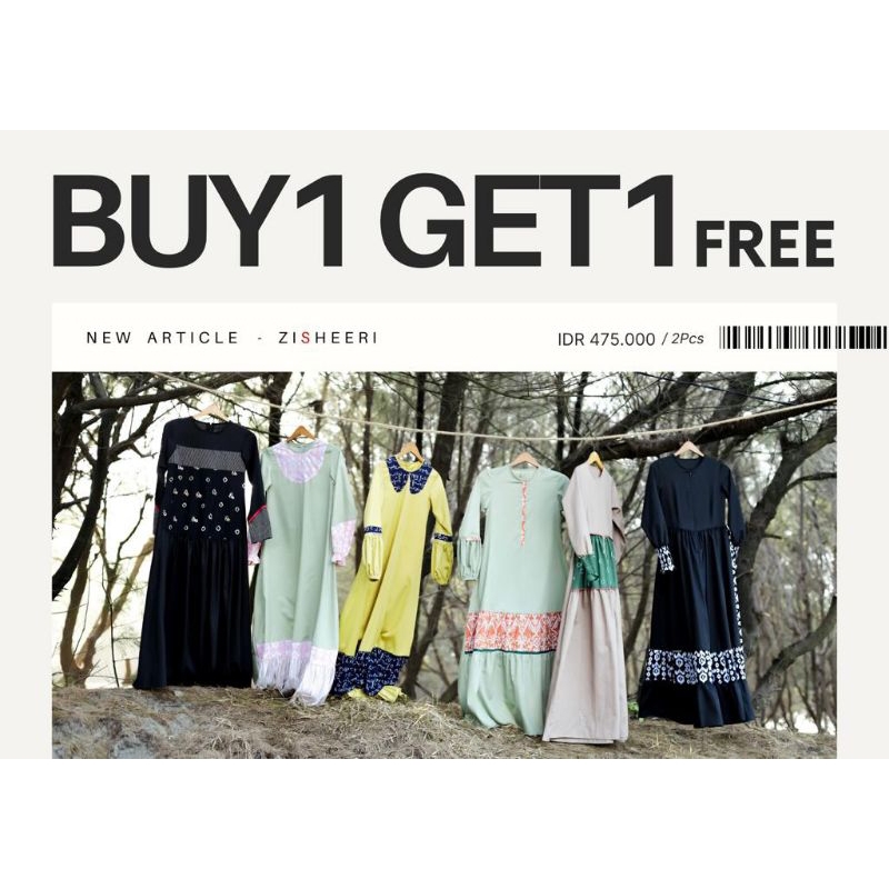 Zisheri/Serpihan/gamis/buy1get1free
