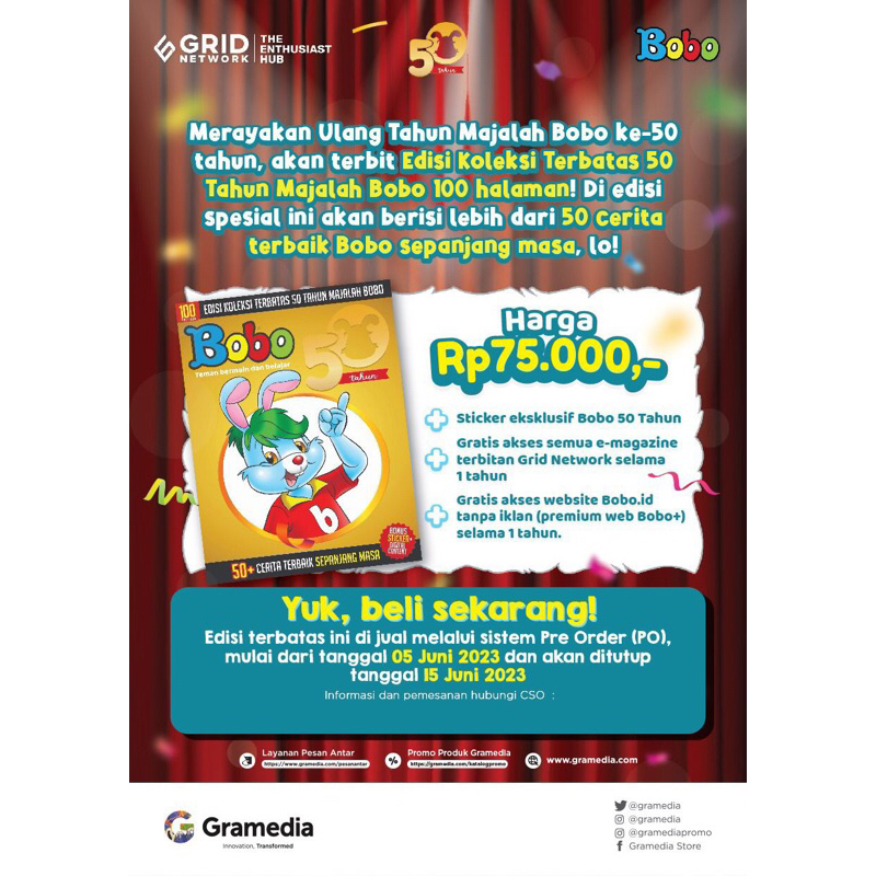 Majalah Bobo edisi 50 tahun