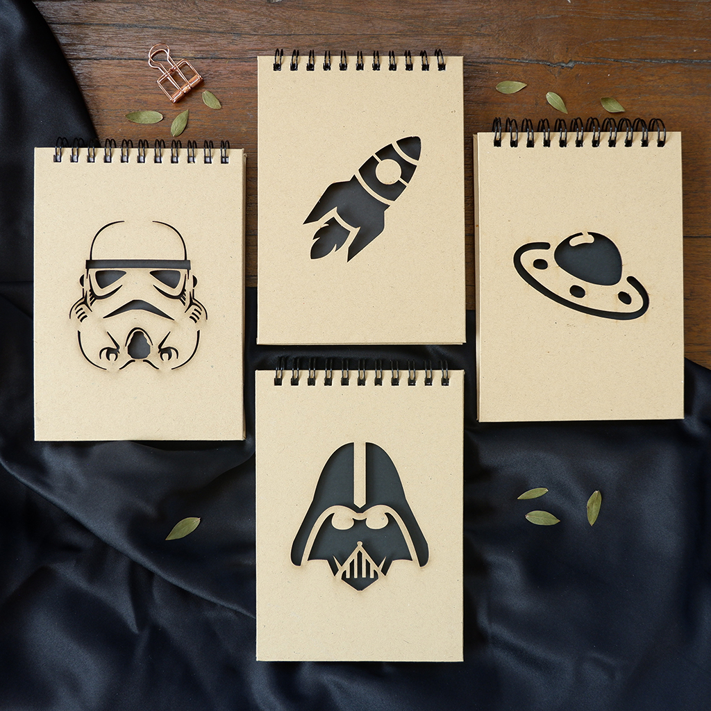 

Otterspace Studio | [PO] Star Wars Outer Space Ring Notebook - Buku Catatan Darth Vader, Stormtrooper, Ufo, Rocket