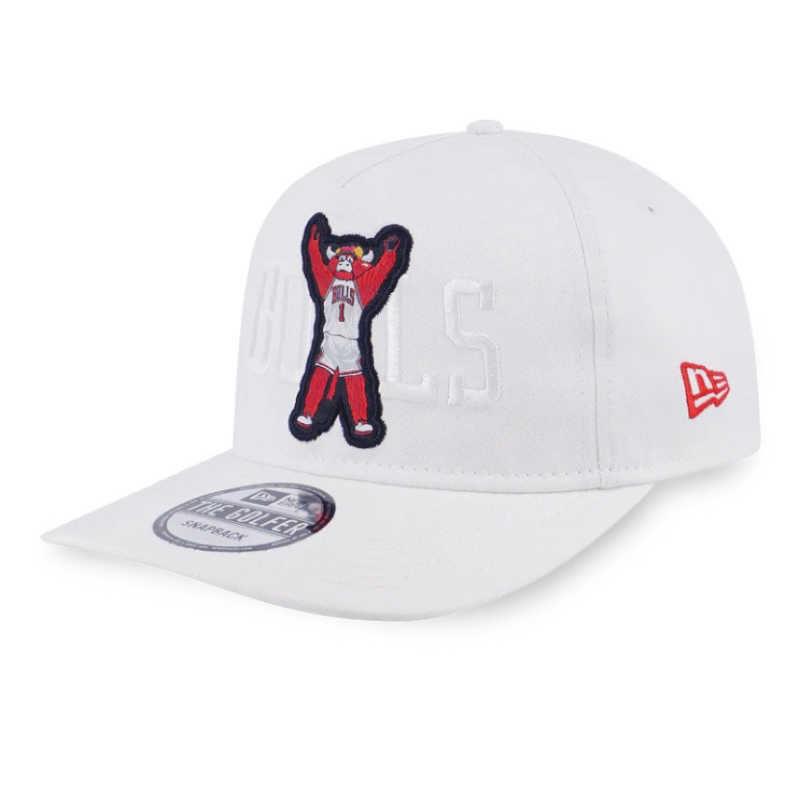 topi newera golfer chicago bulls  nba mascot  white