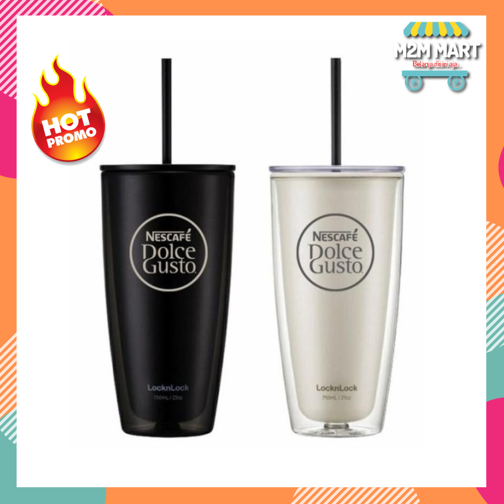 Gelas Minum Tumbler Lock n Lock Nescafe Dolce Gusto Double Wall Cold Cup 750 ml