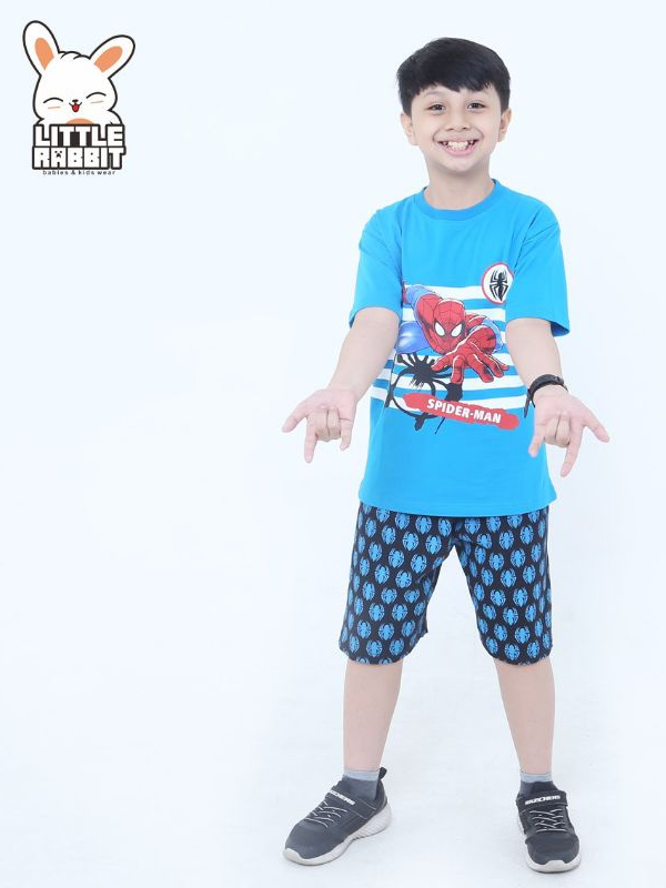 Setelan EDISI Superhero  By Little Rabbit 6-12 T