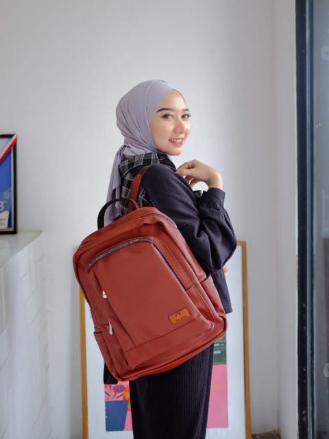 Ransel Zea By Biru Tsabita Tas Bahu Muat Laptop Bahan Anti Air