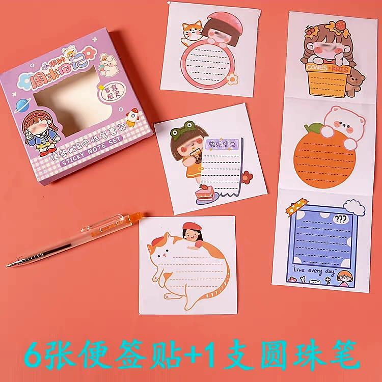 

STICKER NOTES MEMO MOMO + PULPEN MINI / STICKY NOTE SET