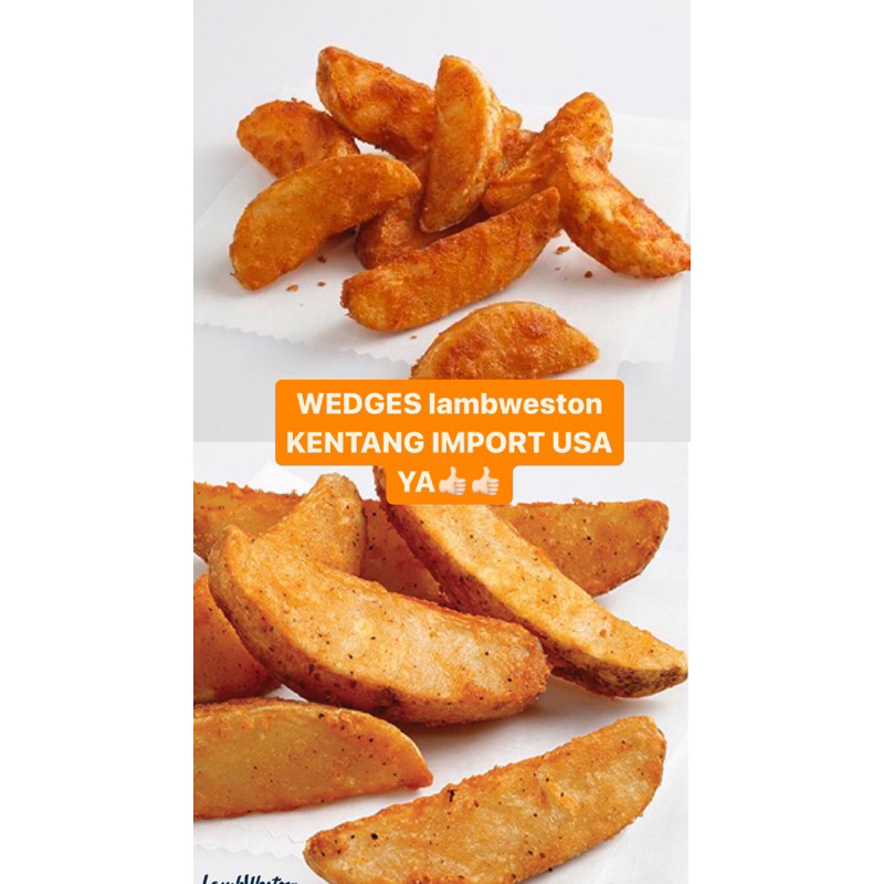 

Kentang Wedges Lamb Weston repack asli 500gr seasoned