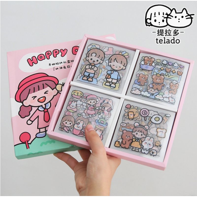 

PAN HAPPYDAY CREAM RABBIT DECO STICKER COL BOX SET