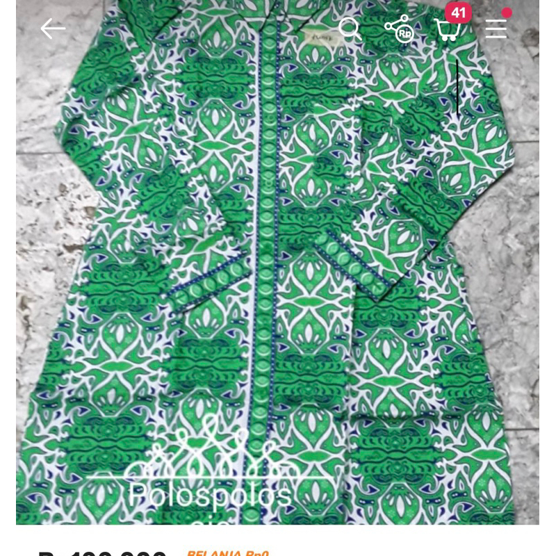 Seragam Sekolah Al Azhar Batik model Tunik kancing depan