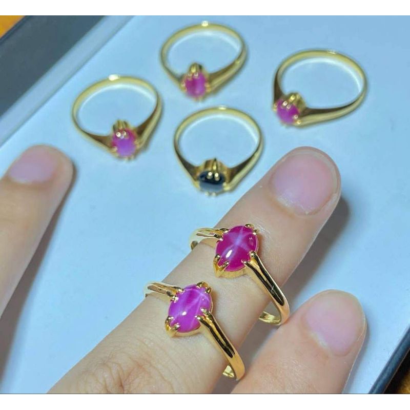 Cincin Perak Asli 92.5% Lapis Emas 22 k