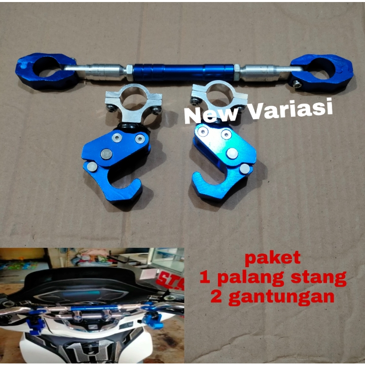 PAKET Stabilizer Stang/ Palang Stang Motor Full Cnc PCX 150 160 + 2 PCS GANTUNGAN FULL CNC
