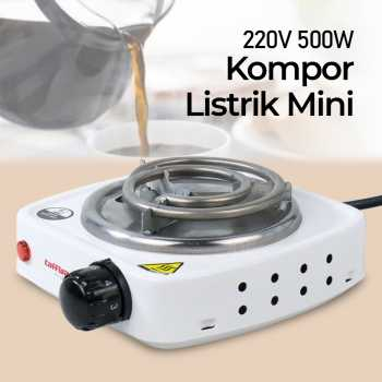 Taffware Kompor Pemanas Listrik Mini Kopi Teh 500W EU Plug - WY-03B (Warna Silver)