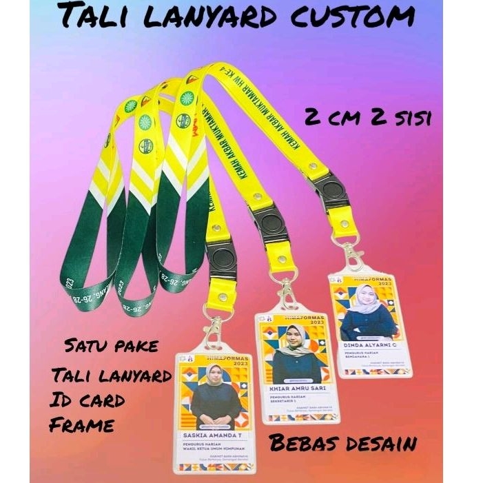 

Sepaket cetak tali lanyard id card custom printing sublim /cetak tali lanyard id card sepaket/gantungan id card satu set