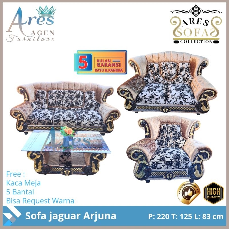 Sofa Jaguar Arjuna Resin 321 / Sofa Jaguar Sultan / Sofa Jaguar Mewah / Sofa Jaguar Jumbo Termurah C