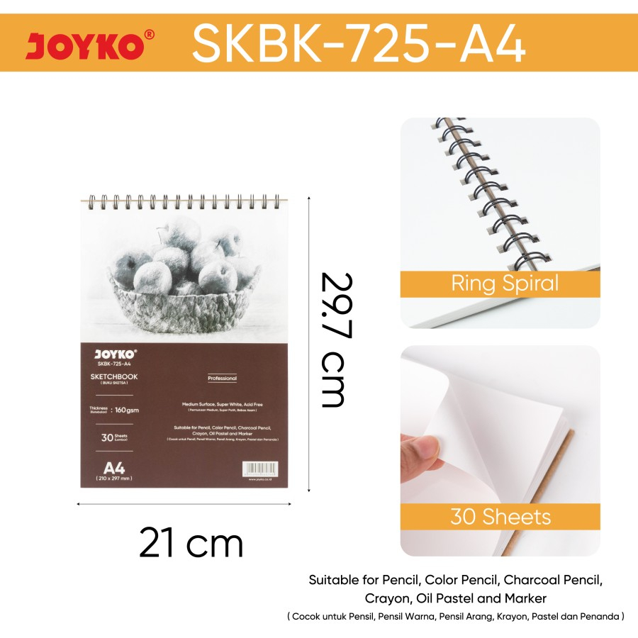 

Buku Sketsa Gambar Sketch Book Joyko SKBK-725-A4