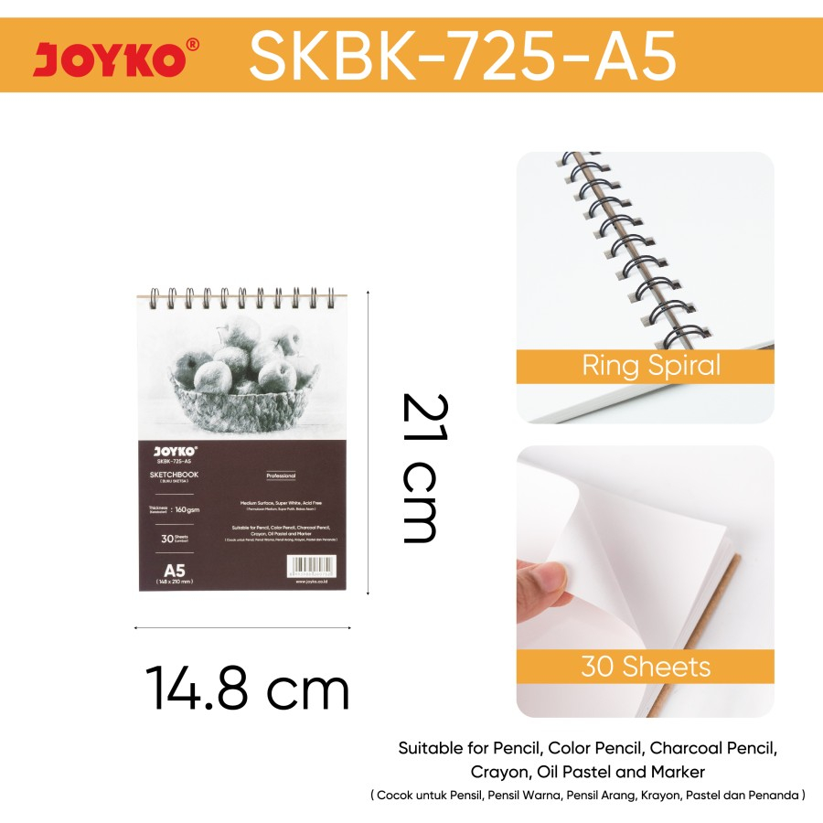 

Buku Sketsa Gambar Sketch Book Joyko SKBK-725-A5