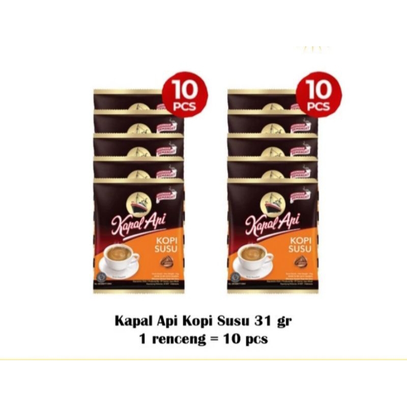 

KOPI KAPAL API Susu Renceng 10 x 31 gr