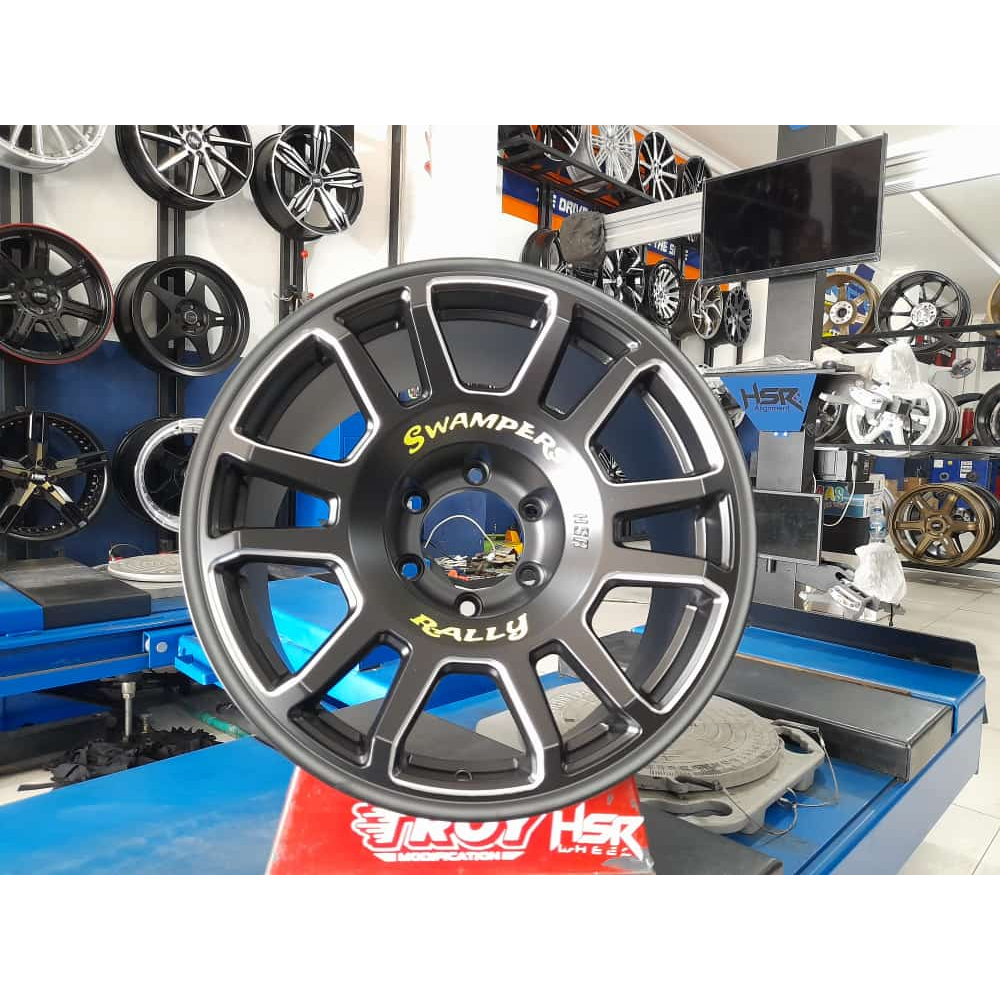 Velg Mobil Ring 18 Hole 6 Pajero,Fortuner,Hilux Velg HSR SWAMPERS R18 Free Ongkir