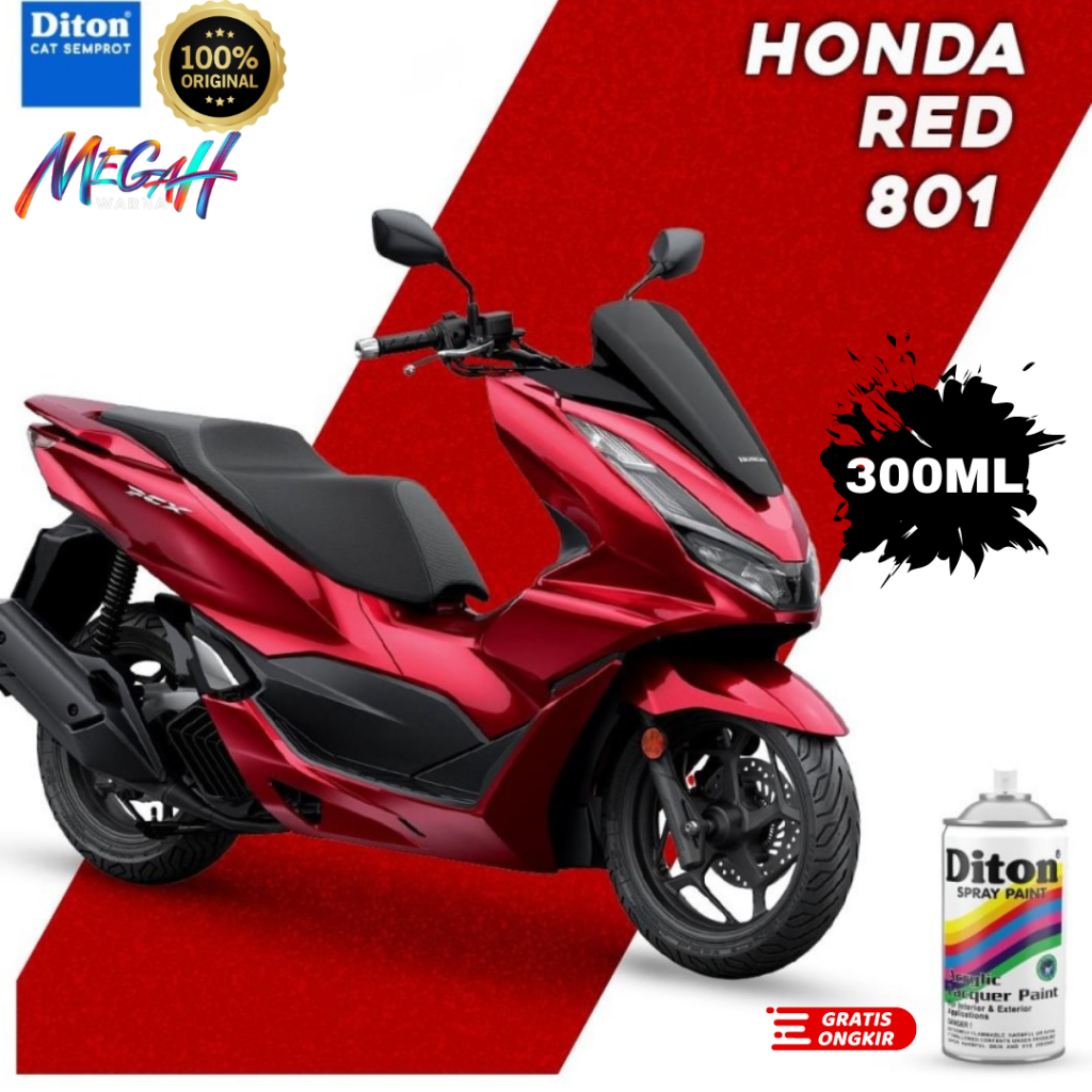 Pilok Pilox Cat Semprot Diton150ML 300cc Honda Red 801 Pylox Merah Honda