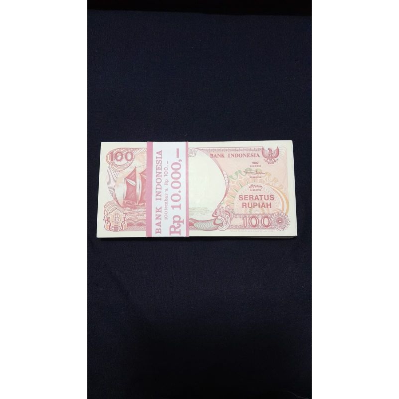100 rupiah perahu pinisi tahun 1992 Imp1993 langka gress