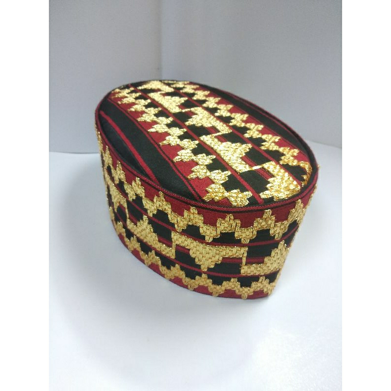 Peci tapis adat lampung peci bulat
