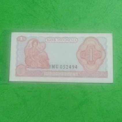 1 Lembar Uang kertas kuno 1 Rupiah 1968 UNC