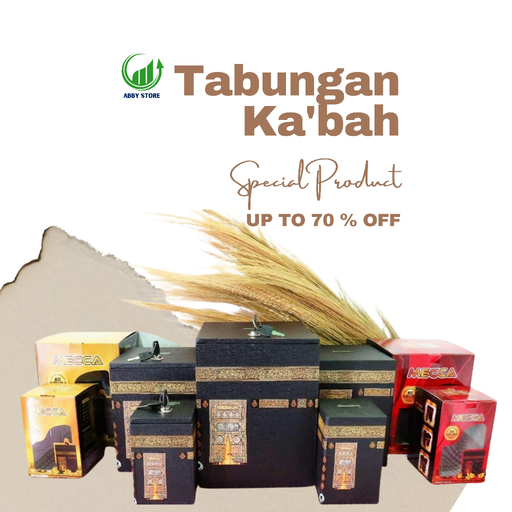 CELENGAN KA'BAH CELENGAN TARGET TABUNGAN HAJI DAN UMRAH - FREE GANTUNGAN KUNCI DAN BUKU DZIKIR