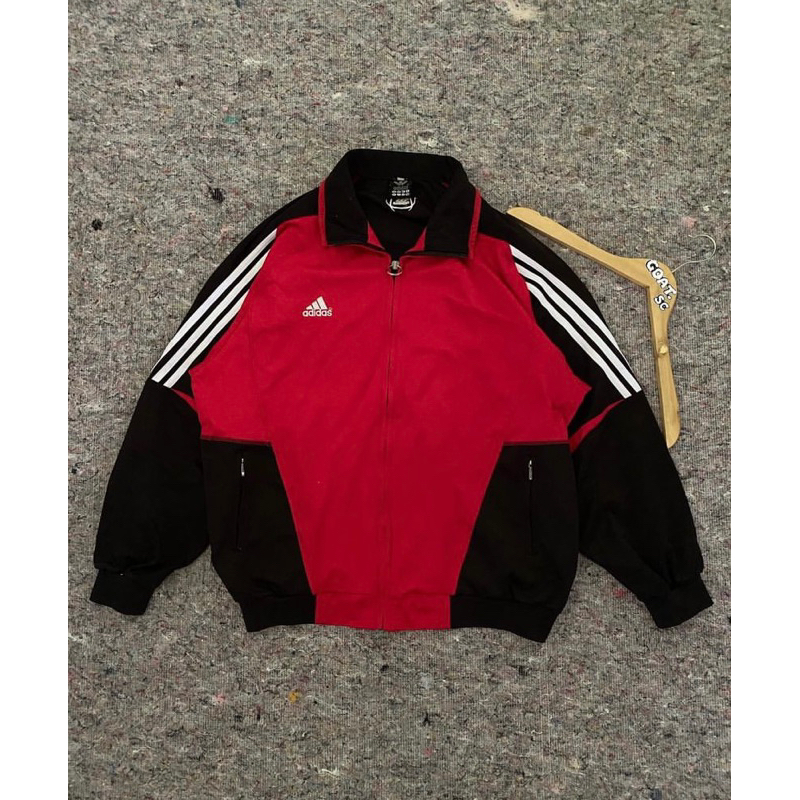 TRACKTOP ADIDAS BALOK MERAH HITAM