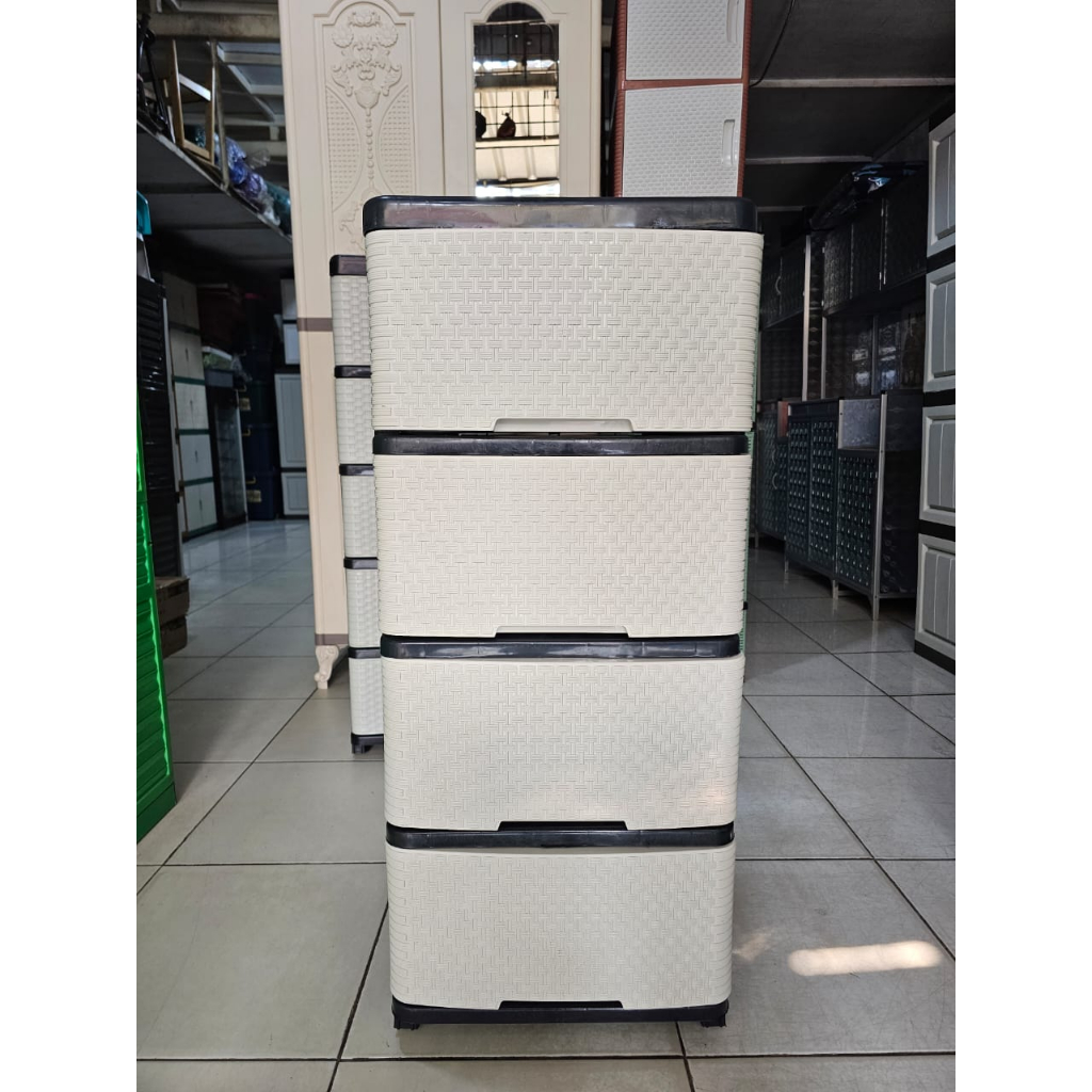 Lemari Plastik Laci Plastik Serbaguna SUSUN 4 STOCKCASE (BUKAN kecil)