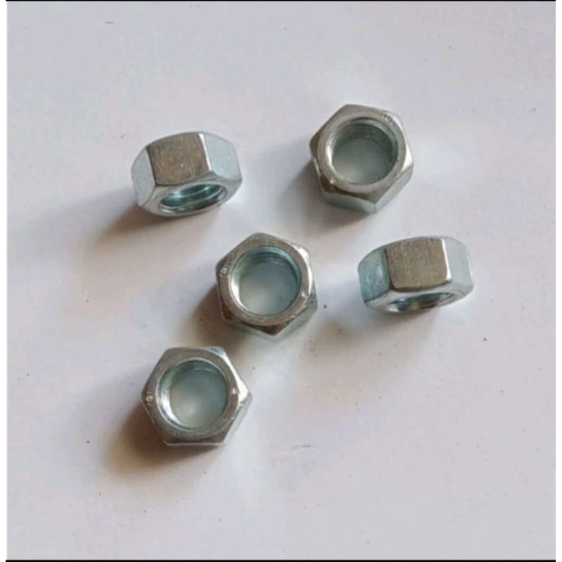 Mur spion drat kiri M10/Mur 14 drat kiri putih konci 14 1pcs