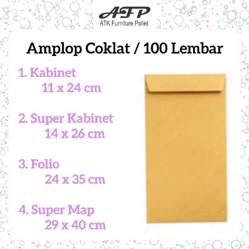 

Amplop Coklat Kabinet Super Folio Map 100 Lembar Pak