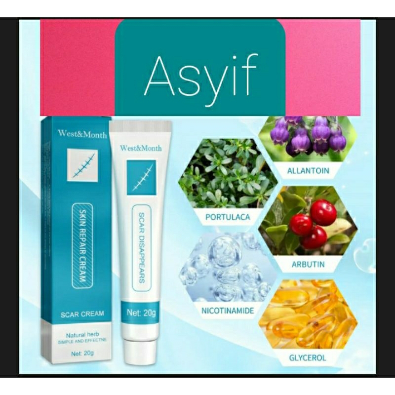 KRIM Alami Penghilang Bekas Luka Bakar Sesar/ Krim Penghilang Bekas Luka Koreng