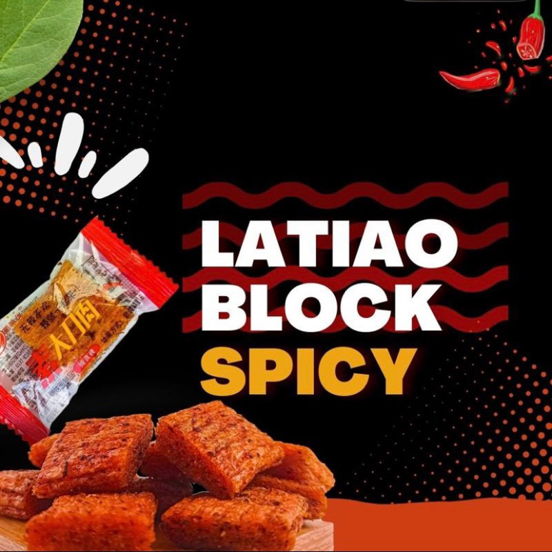 

[HALAL SNACK] LATIO BLOCK (20pcs) |Cemilan Snack VEGETARIAN GLUTEN Latiao |Pedas makanan