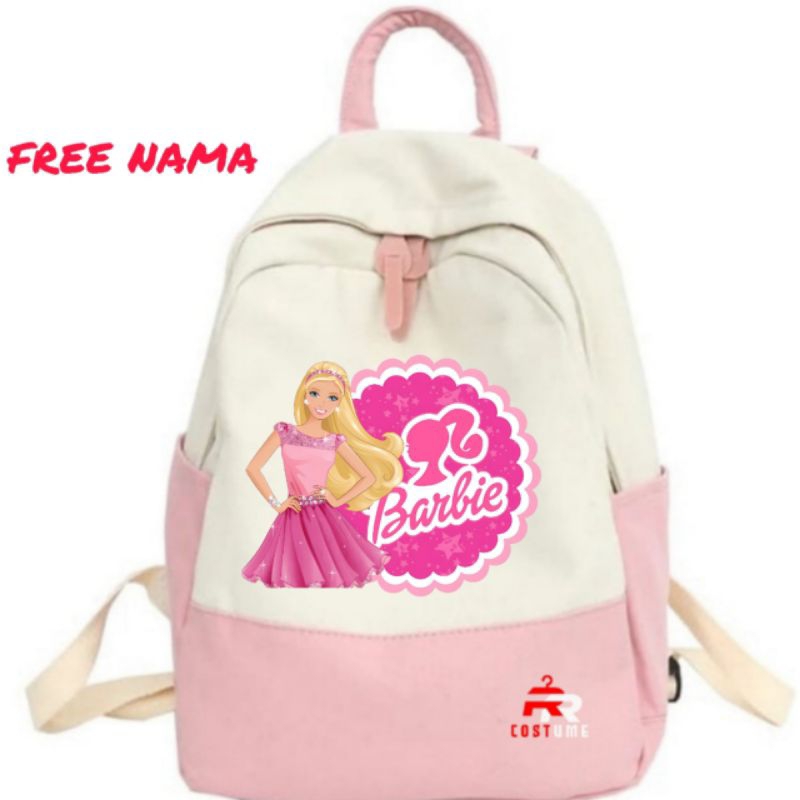 TAS ANAK RANSEL ANAK SEKOLA BARBIE FREE NAMA