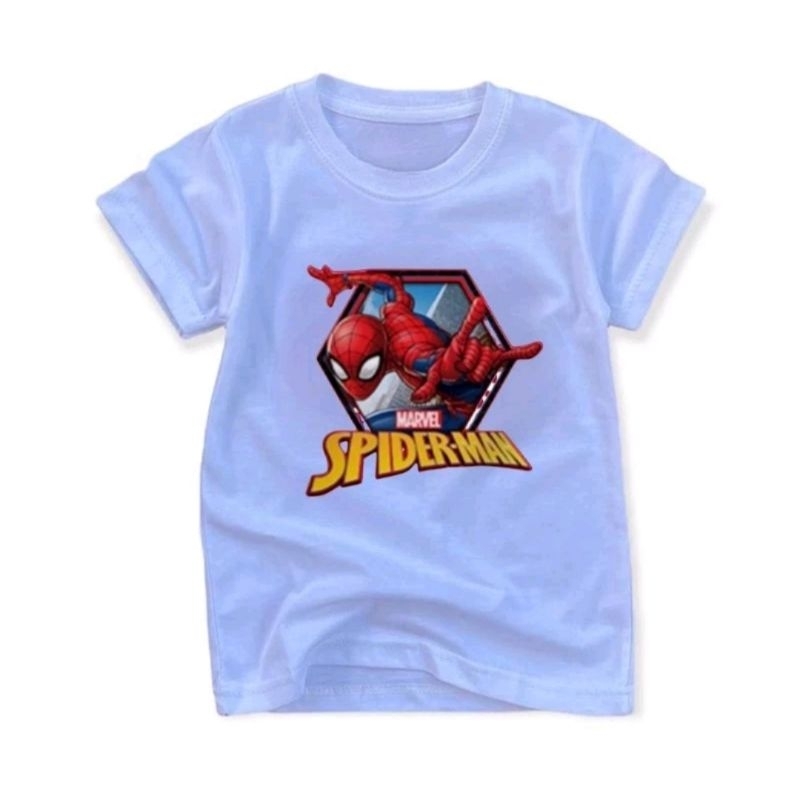 Baju kaos anak cowok Spiderman untuk umur 1-12 tahun