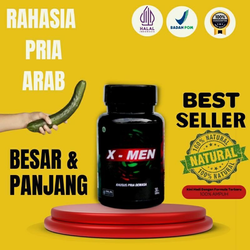 X MEN Suplemen Khusus Pria Membantu Meningkatkan Stamina, Obat Kuat Herbal  Original 100% Ampuh