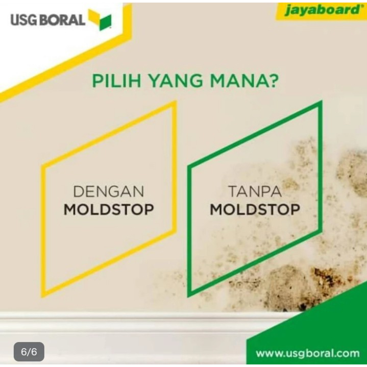 Papan Gipsum ANTI JAMUR Moldstop Jayaboard 9 mm - Gypsum Jayaboard