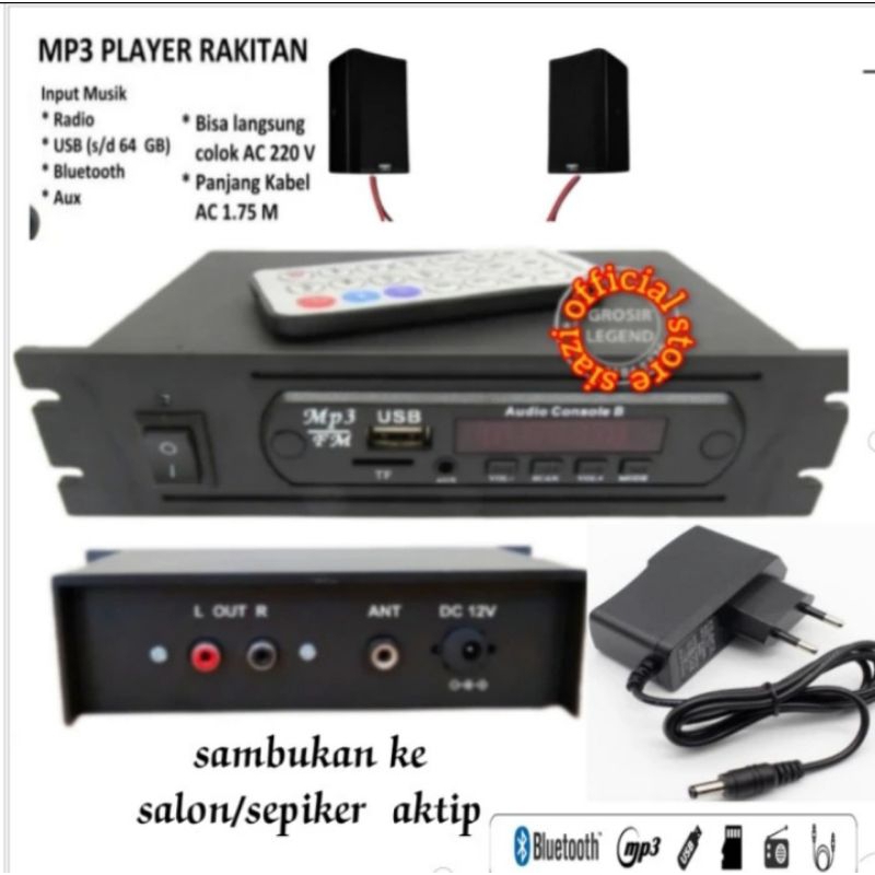 IYA Rakitan mp3 bloototh FM radio USB for car audio/Ampli aja