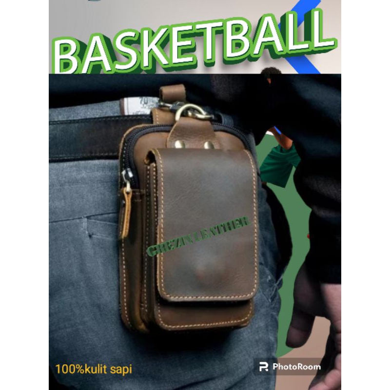 Tas pinggang Tas hp Tas mini Tas pria Tas laki laki Tas kulit pinggang