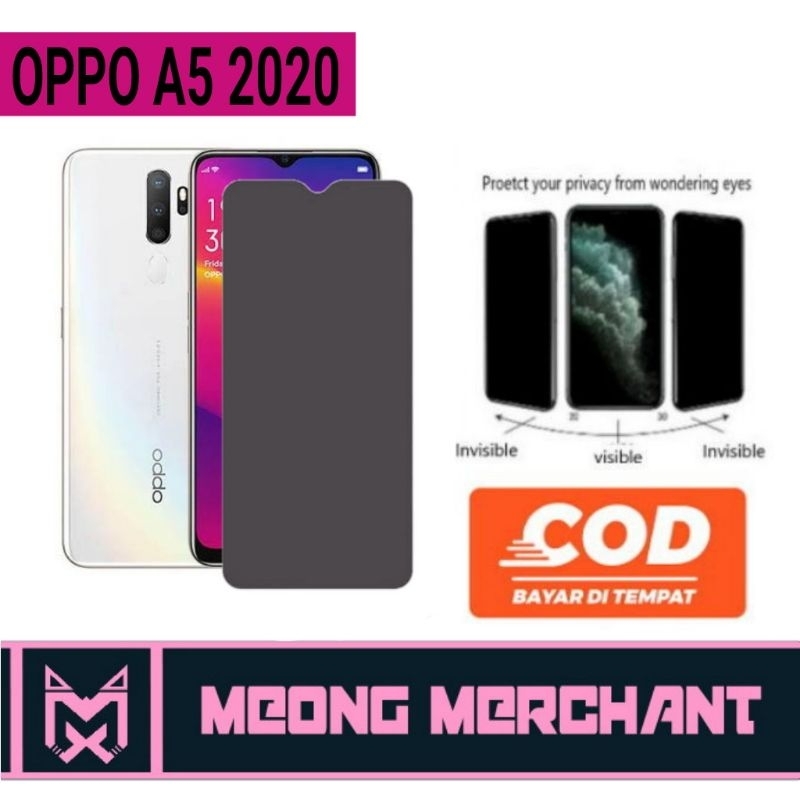 Oppo A5 2020 Antigores Ceramic Privasi Anti Spy Oppo A5 2020 Full Layar