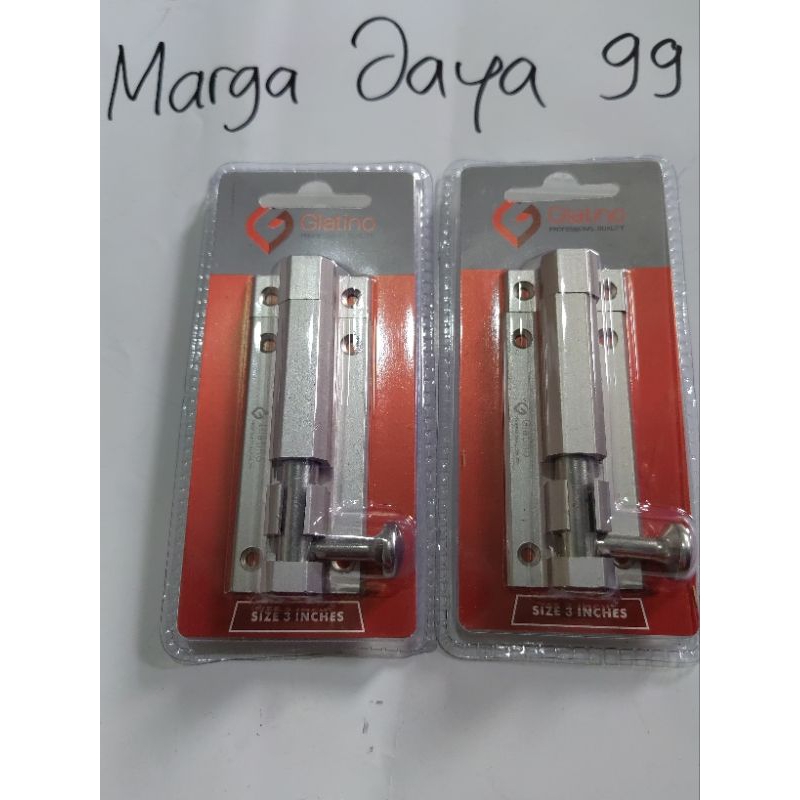 Grendel Glatino 3 inch SN / Grendel Pintu 3" Jumbo / Slot Pintu 3 inch Jumbo
