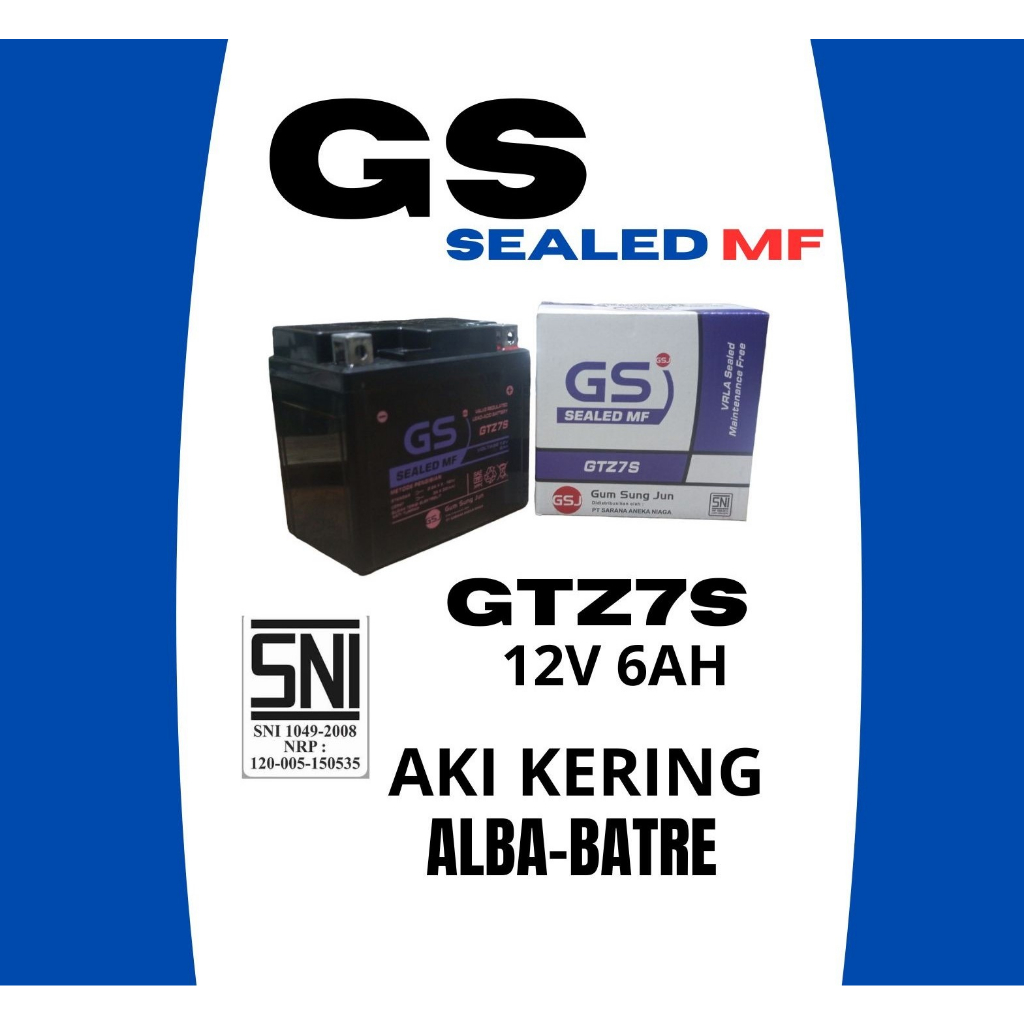 aki motor Vario 150 kering GS Y aki siap pakai berkualitas