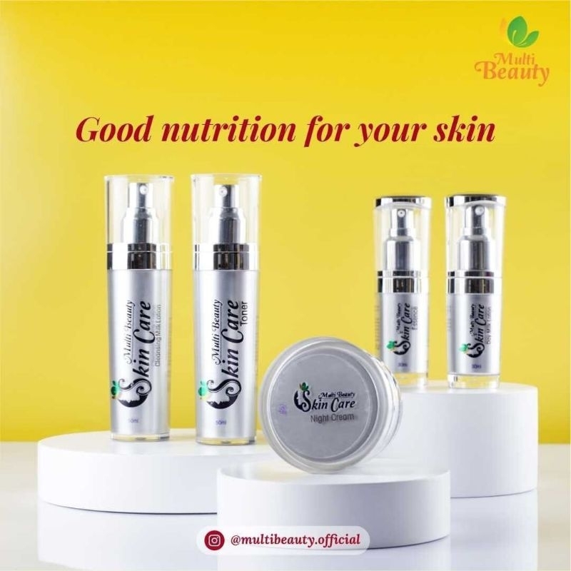 Multibeauty Skincare Terdiri Dari Cleansing Toner Daymilk Night Cream dan Essence Menjaga Kelembaban