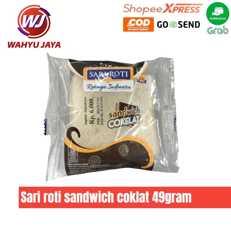 

sari roti sandwich coklat 49gram