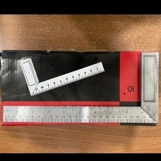 10" siku tukang murah 25cm siku meter penggaris siku roll 10 inchi try square ukur sudut