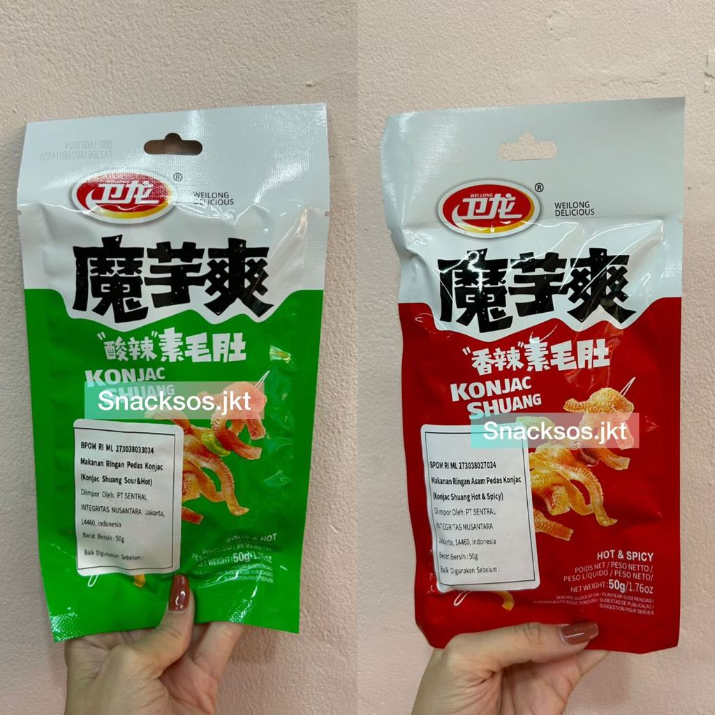 

[SMALL 50GR] WEILONG LATIAO KONJAC SHUANG HOT & SPICY / SOUR & HOT - WEI LONG
