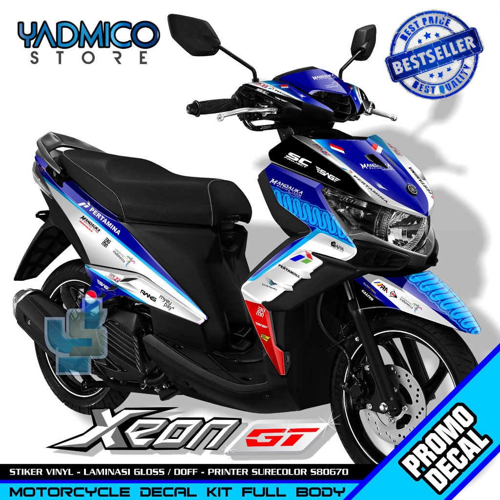 Decal Xeon GT 125 Full Body - Stiker Motor Xeon GT 125 Full Body - Decal Hologram Xeon GT 125 Full B