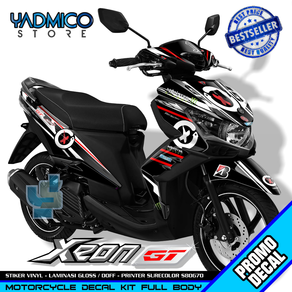 Decal Xeon GT 125 Full Body - Stiker Motor Xeon GT 125 Full Body - Decal Hologram Xeon GT 125 Full B