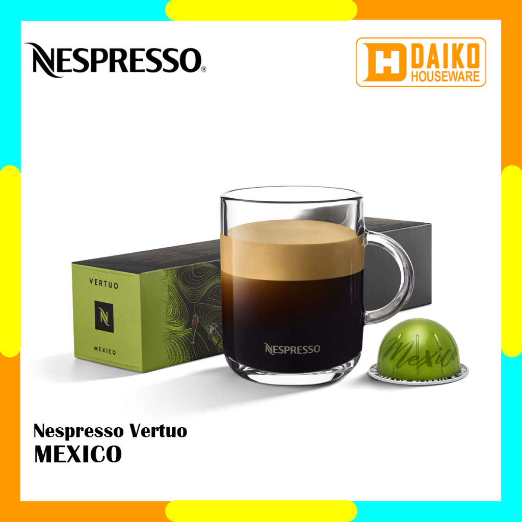 

Capsule Nespresso Vertuo Mexico Pack - Kopi Kapsul Medium Roast Long Black Coffee Master Creafted Single Origins