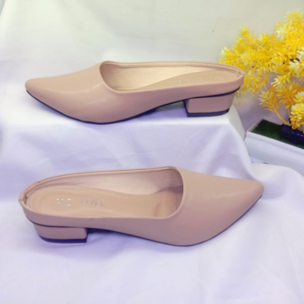 SANDAL SEPATU SLOP YO ONE VERO HEELS 3 CM