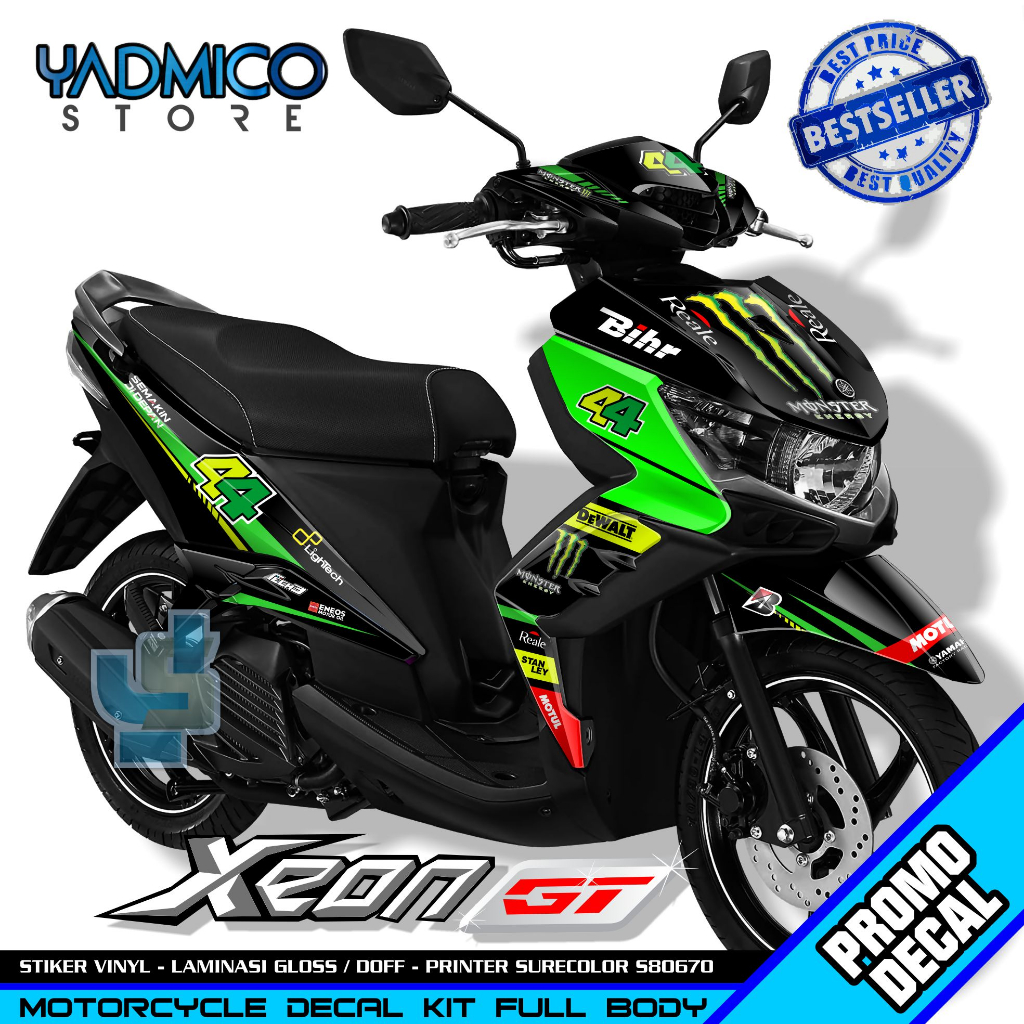 Decal Xeon GT 125 Full Body - Stiker Motor Xeon GT 125 Full Body - Decal Hologram Xeon GT 125 Full B