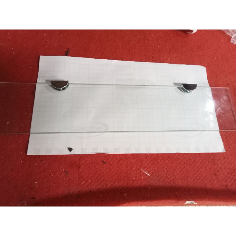 kaca ambalan dinding, tebal kaca 6mm, uk.50x10